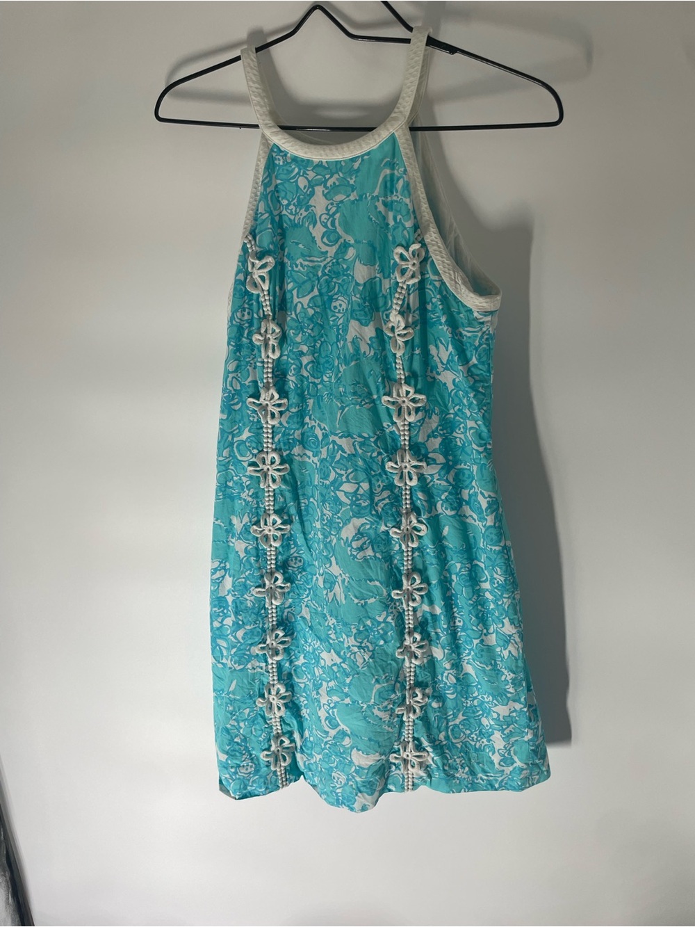 Lilly Pulitzer Light Blue and White Label Dress